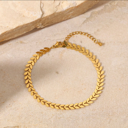 Minimal Leaf Chain Anklet