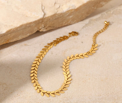 Minimal Leaf Chain Anklet