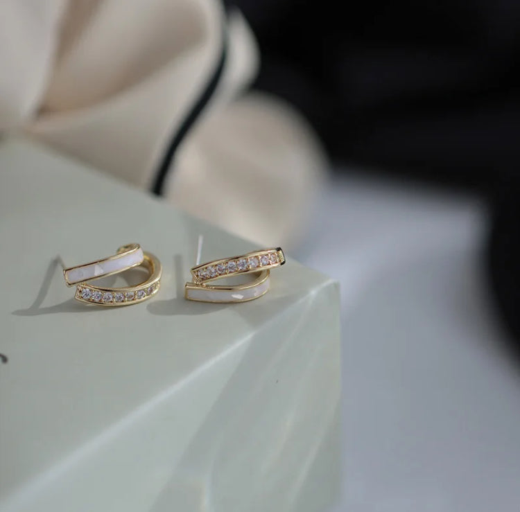 Double Layer Stud Earrings