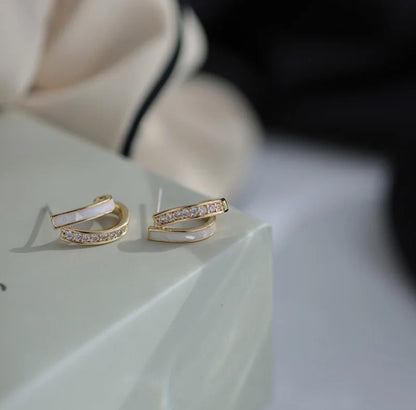 Double Layer Stud Earrings