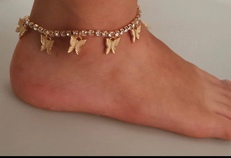 Butterfly Hanging Anklet