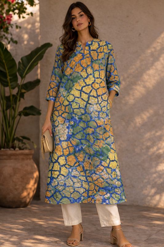 Pebble Shore Printed Kurta