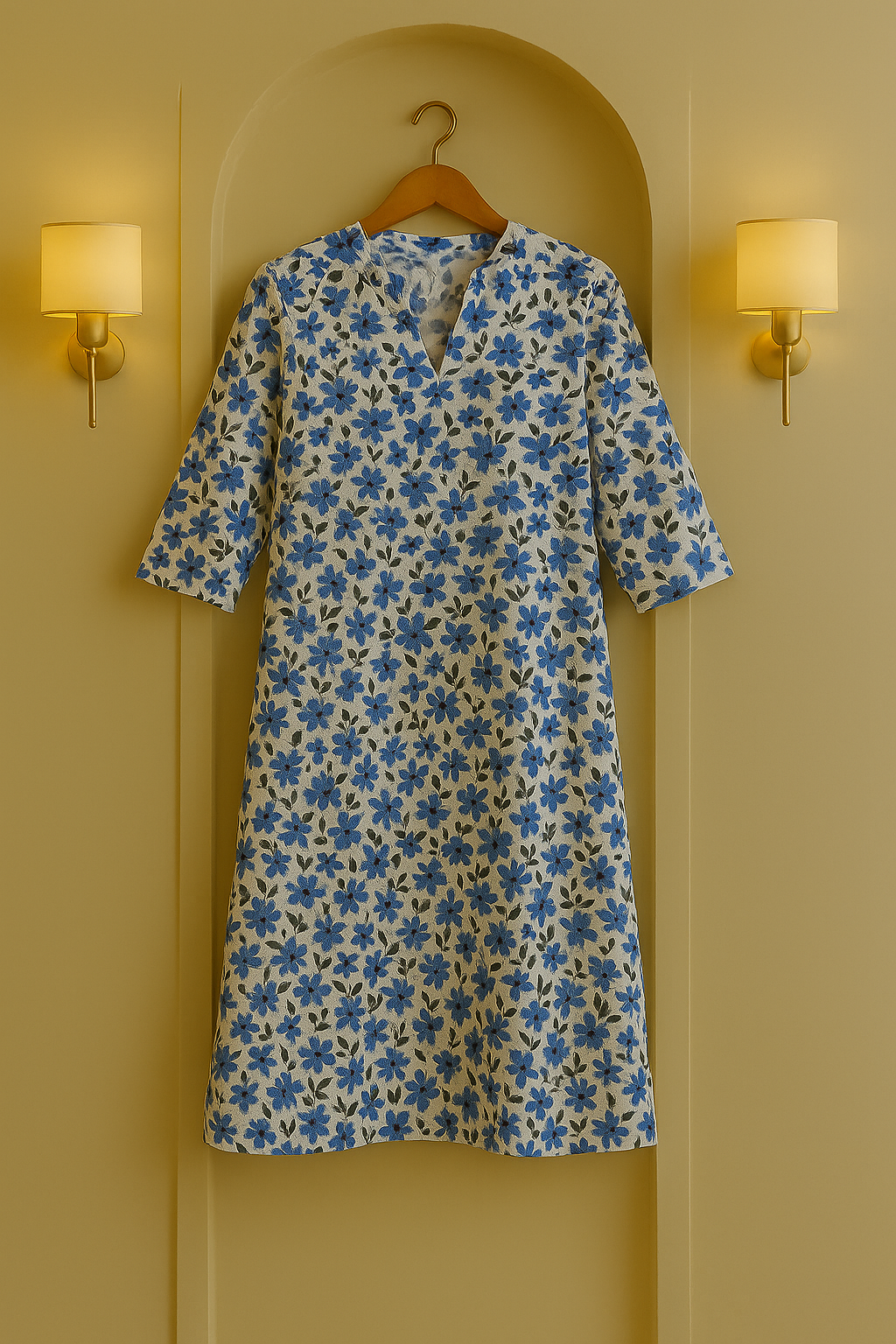 Bluebell Breeze Floral Printed Kurta