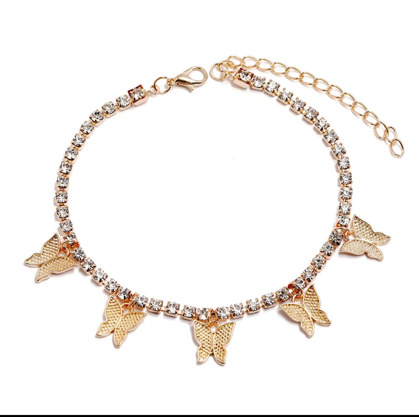 Butterfly Hanging Anklet