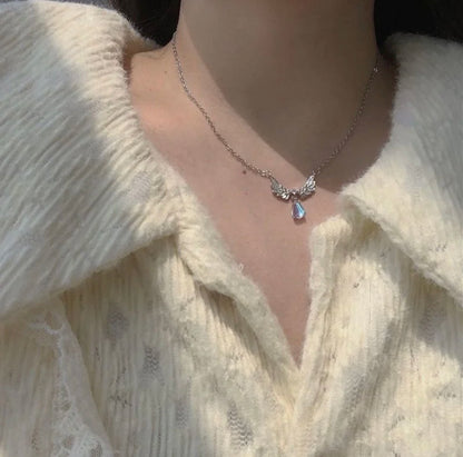 Angel Wings Shaded Necklace