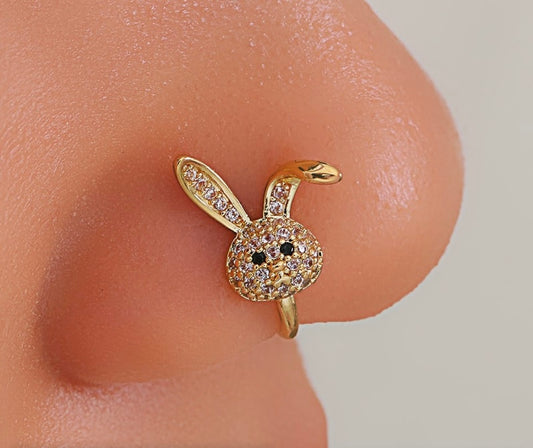 Bunny Rabbit No Hole Nose Clip