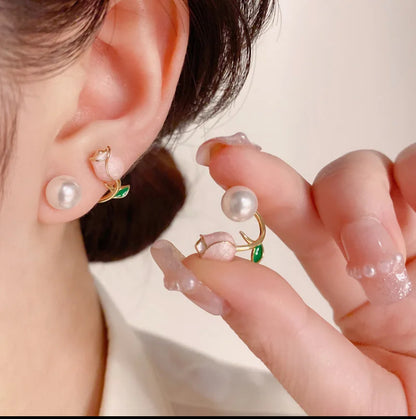 Rose Pearl Studs
