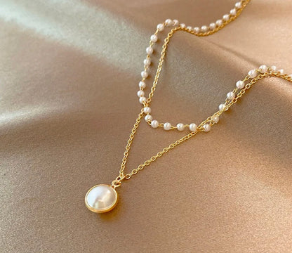 Double Layered Pearl Necklace