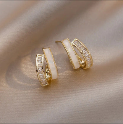 Double Layer Stud Earrings