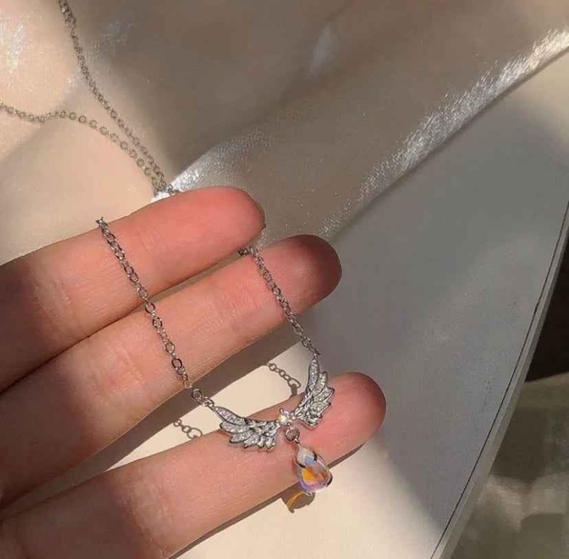 Angel Wings Shaded Necklace
