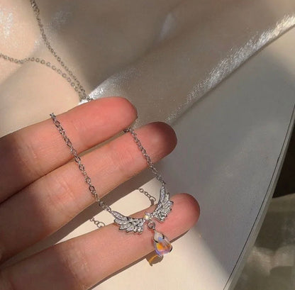 Angel Wings Shaded Necklace