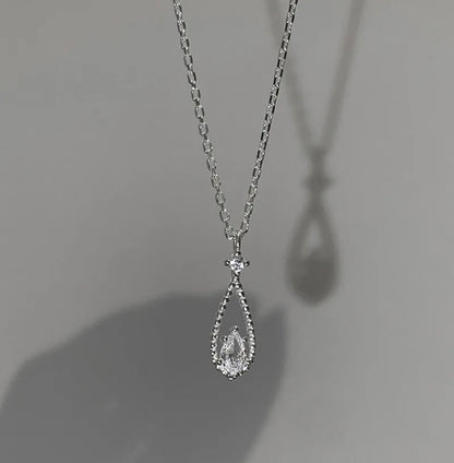 Water Drop Silver plated necklace
