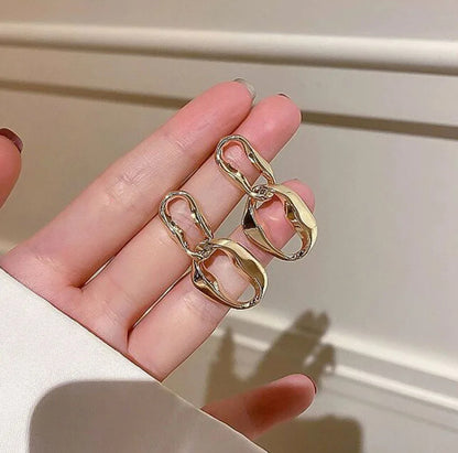 Twisted Gold Hoop Earrings