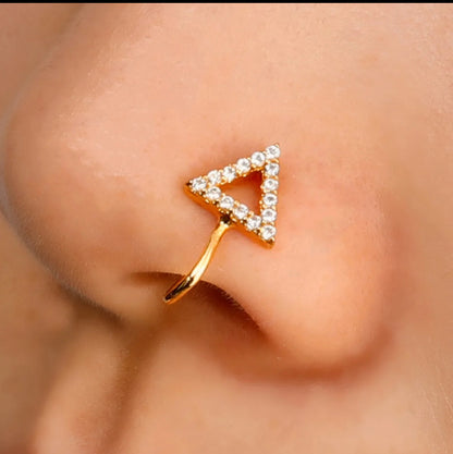 Minimalist Triangle No Hole Nose Clip