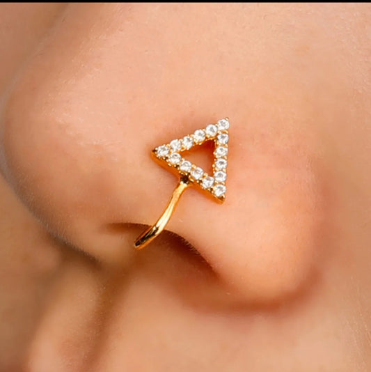 Minimalist Triangle No Hole Nose Clip