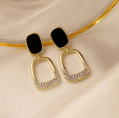 Black Onyx Danglers