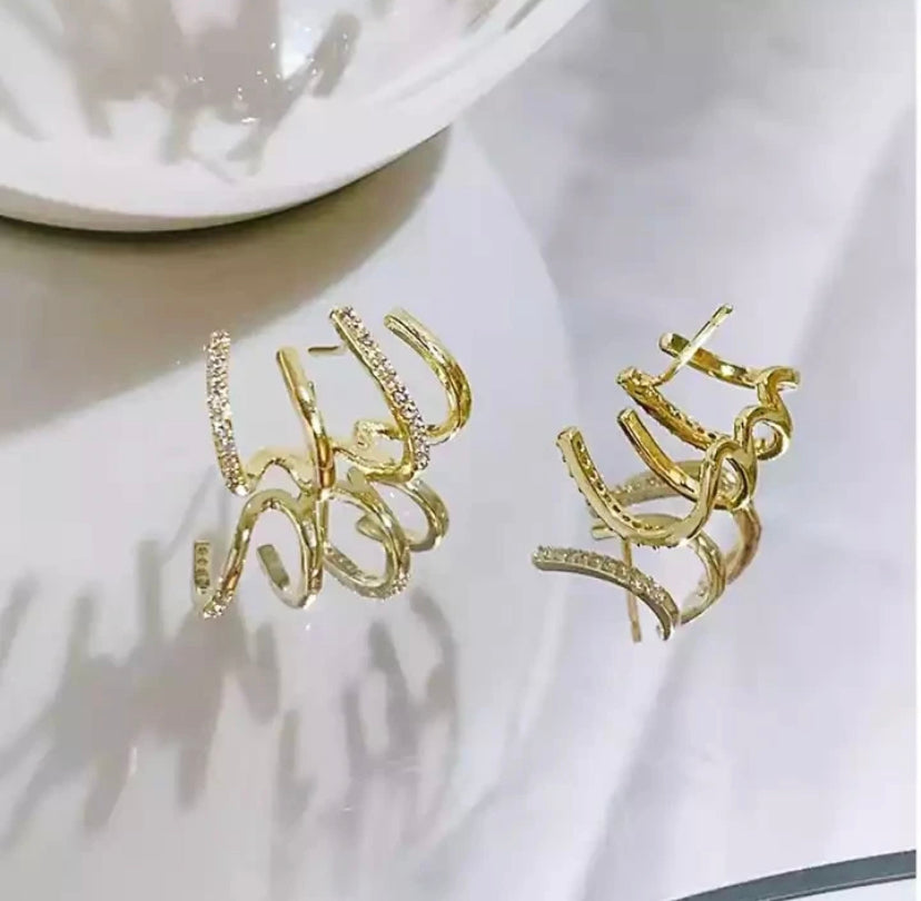 Claw Gold Plated Studs