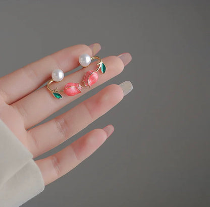 Rose Pearl Studs