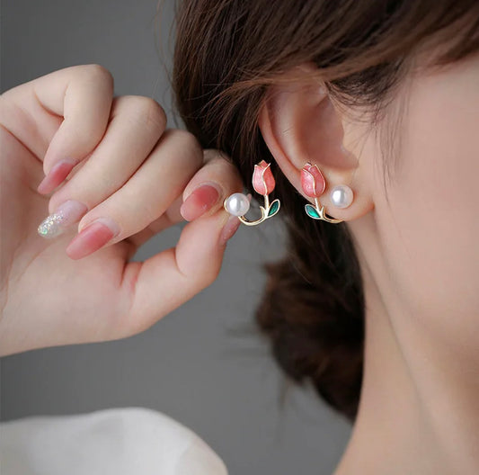 Rose Pearl Studs