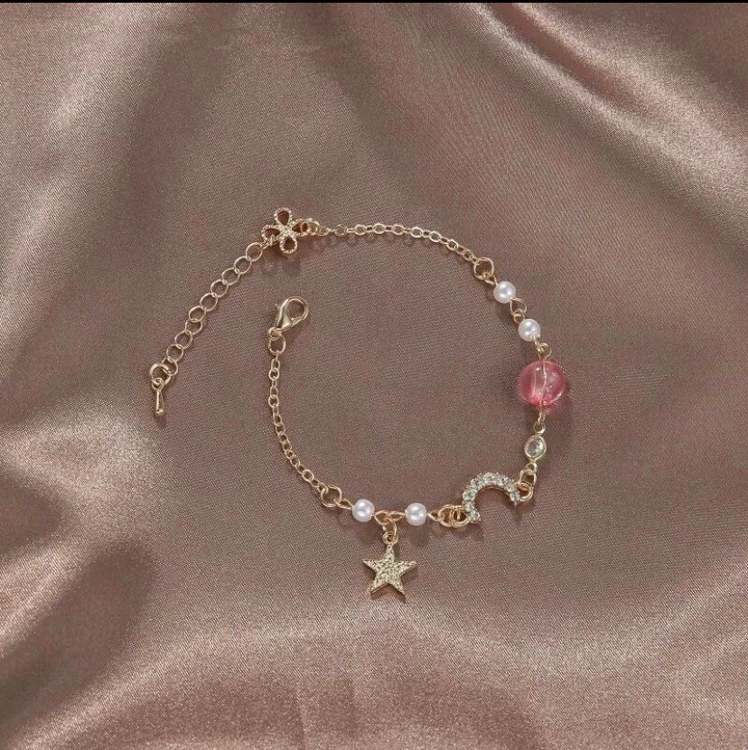 Moon & Star Minimalist Bracelet