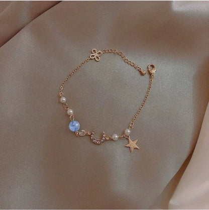 Moon & Star Minimalist Bracelet