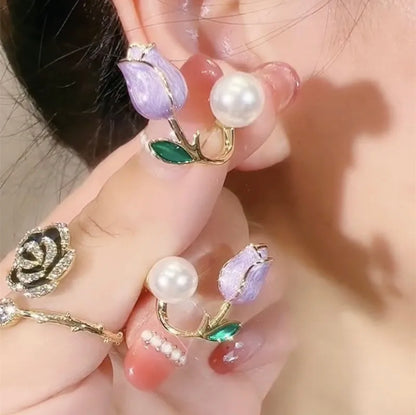 Rose Pearl Studs