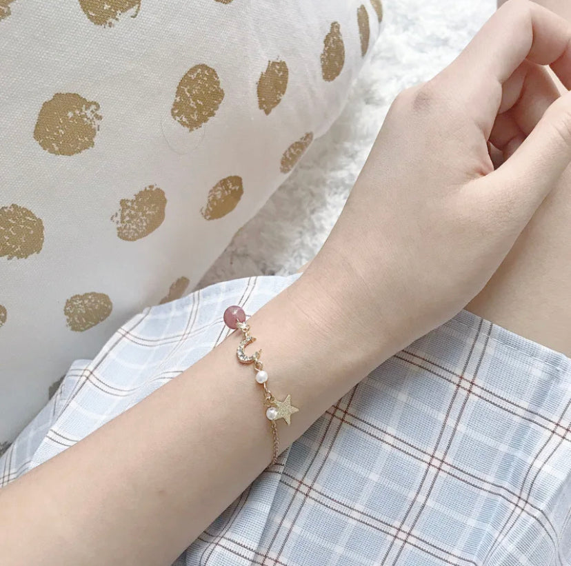 Moon & Star Minimalist Bracelet