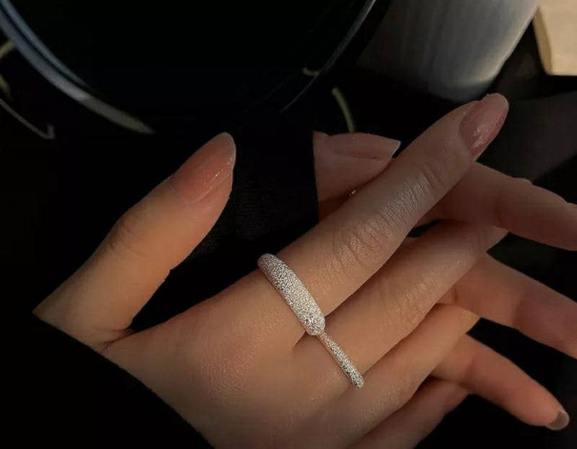 Sparkling Silver Band Ring