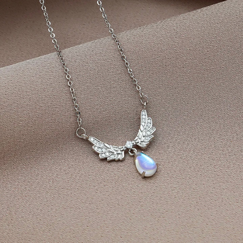 Angel Wings Shaded Necklace