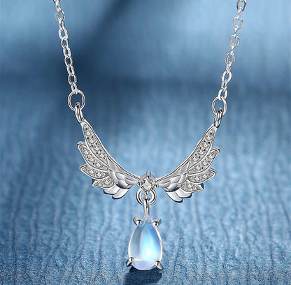 Angel Wings Shaded Necklace